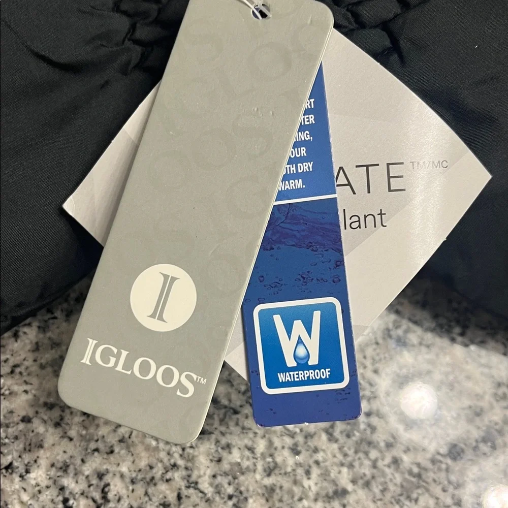 Igloos Winter Waterproof Gloves Black new Thinsulate Unisex Girls Sz Large 7-14